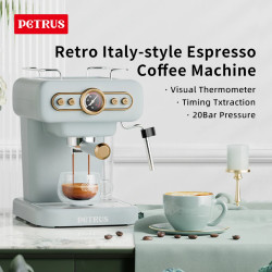 Máquina de café expresso PETRUS 20 Bar: Latte cremoso artesanal e cappuccinos